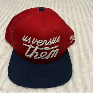 Us Versus Them Red and Blue SnapBack Hat